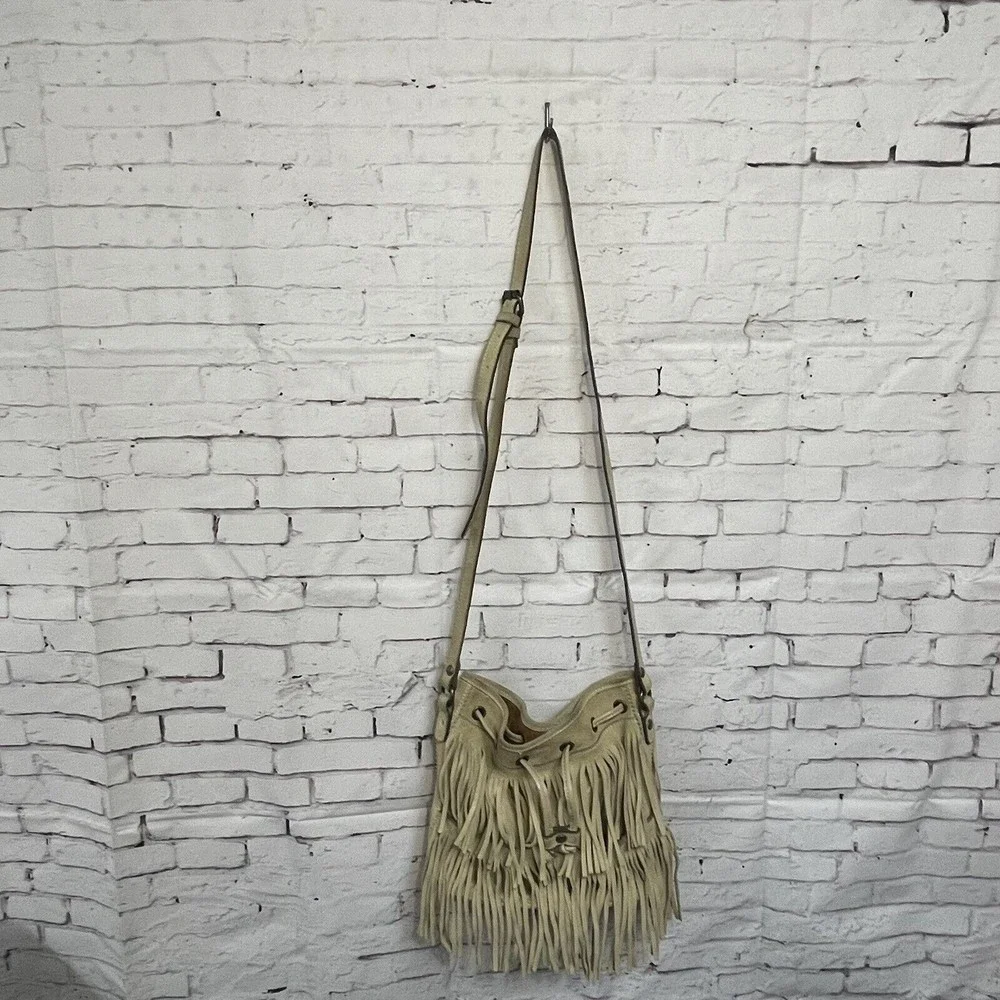 Patricia Nash Crossbody Purse Tan Suede Leather Fringe Bag - Picture 8 of 16